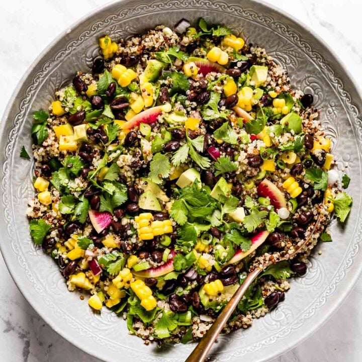 Quinoa & Black Bean Salad with Corn and Avocado Foolproof Living