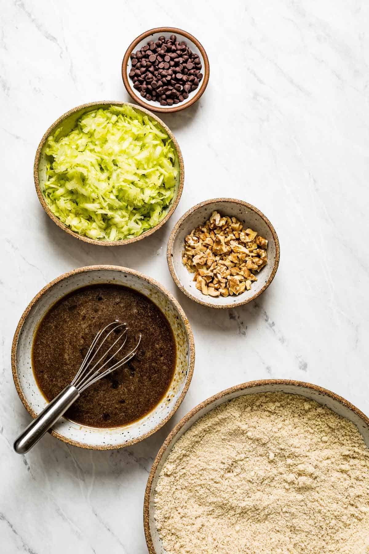 Ingredients for the recipe are laid out