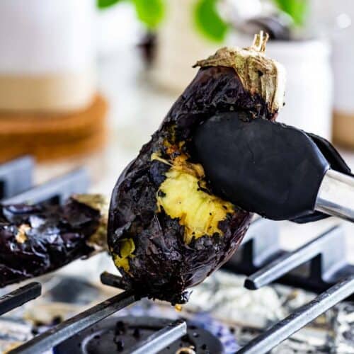 Fire Roasted Eggplant How To Cook Eggplant on a Gas Stove