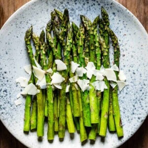 Sauteed Asparagus on a plate