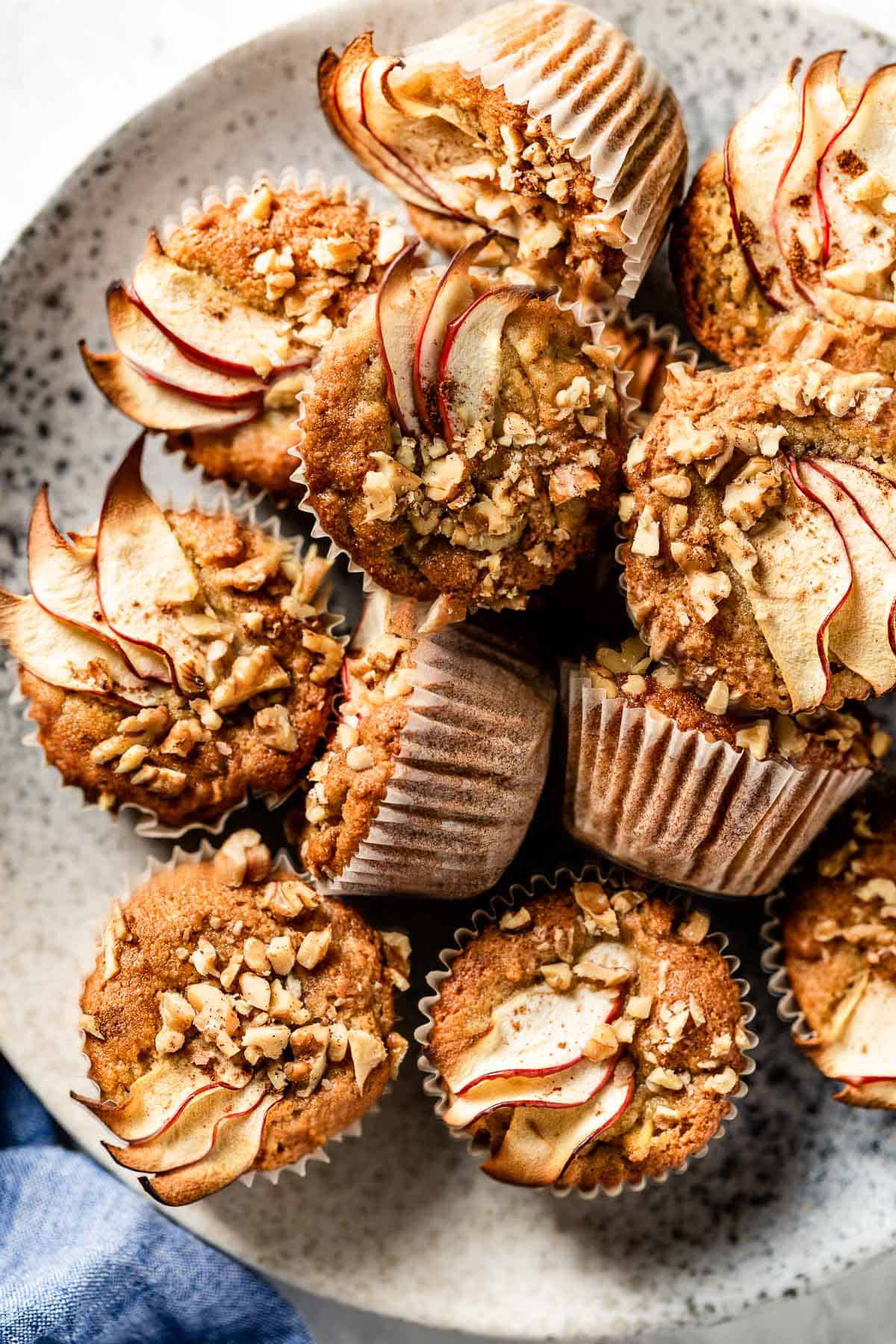 Apple Almond Flour muffins on a plate 