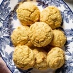 low carb almond biscuits close up