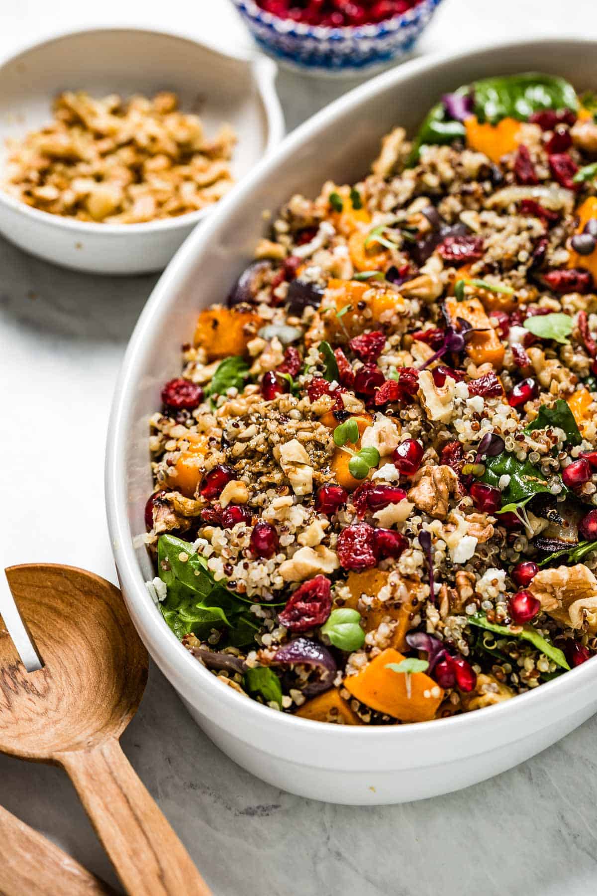 Quinoa Butternut Squash Salad in a large plate