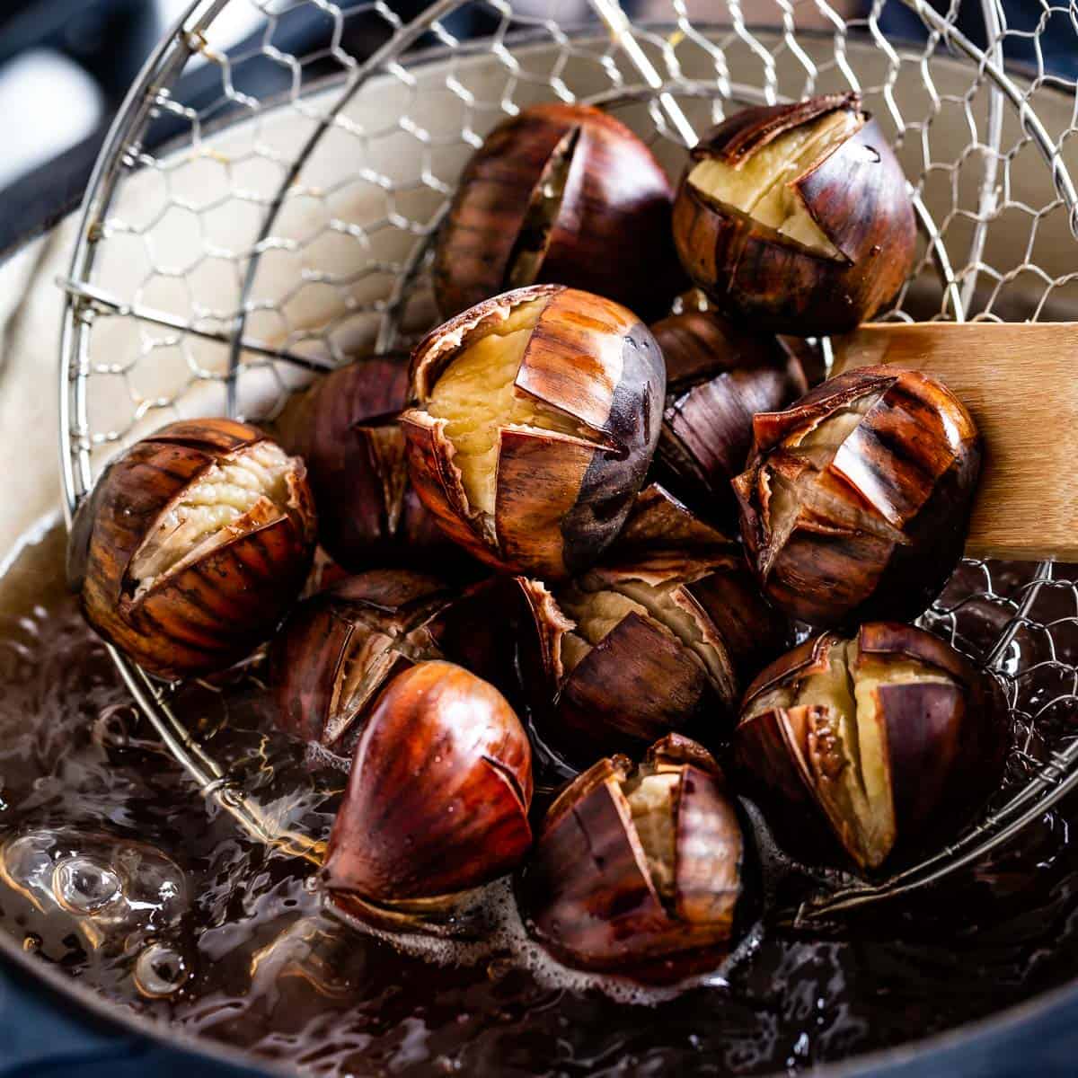 Boiled Chestnuts - How To Boil and Peel Chestnuts - Foolproof Living