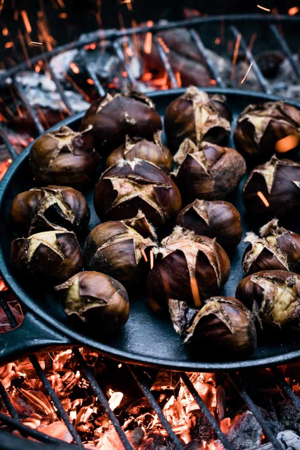 Roasted Chestnuts On An Open Fire (With Helpful Tips on Easy Peeling)