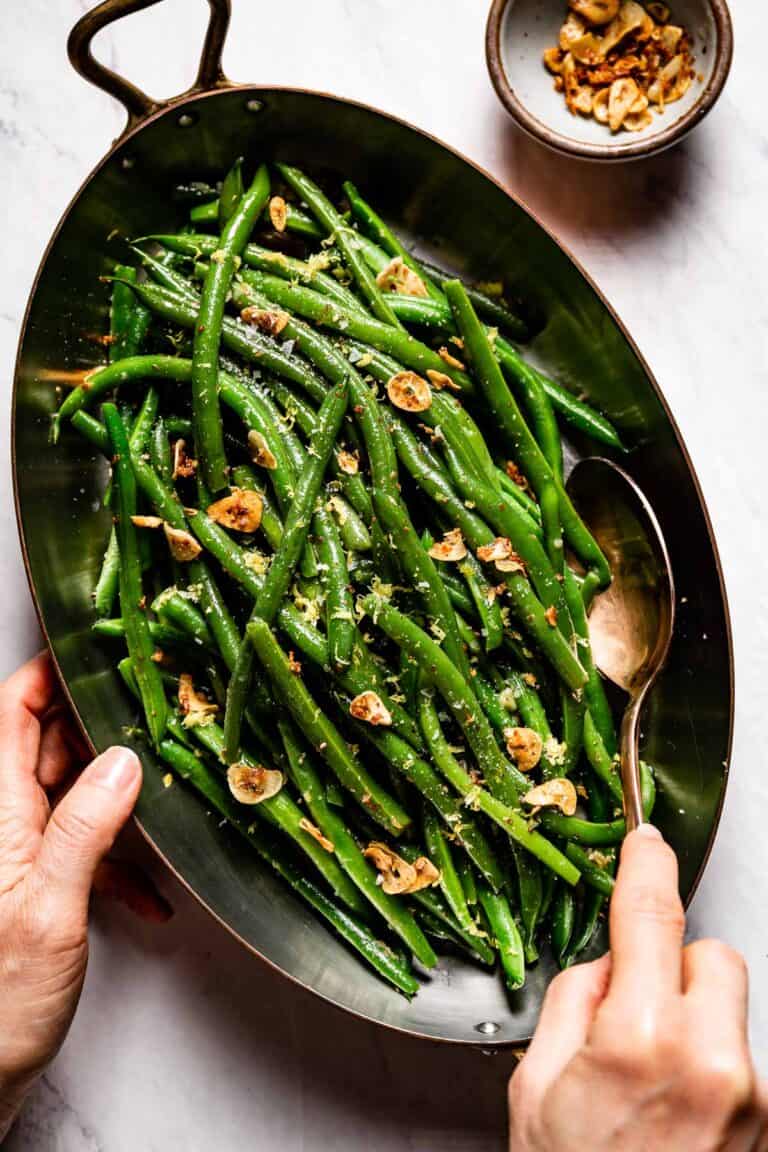 Garlic Butter Green Beans (15-minute 3-Ingredient Side Dish Recipe)