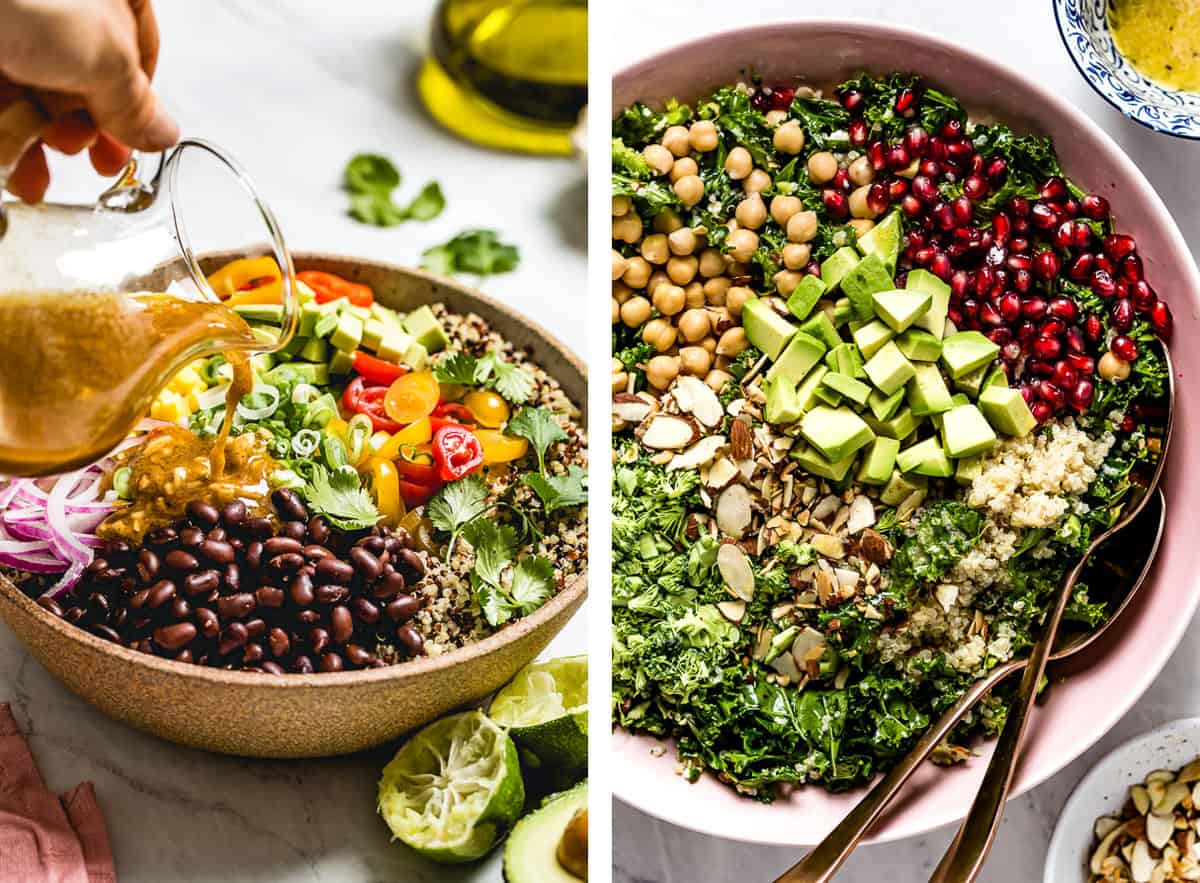 Quinoa lunch ideas for work two recipes side by side