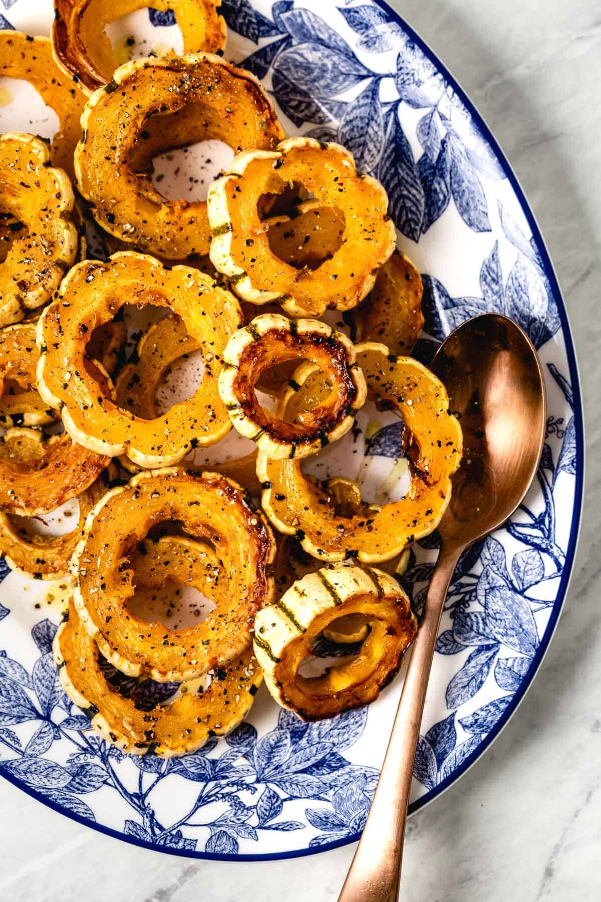 delicata squash to serve as an appetizer with chicken parm.