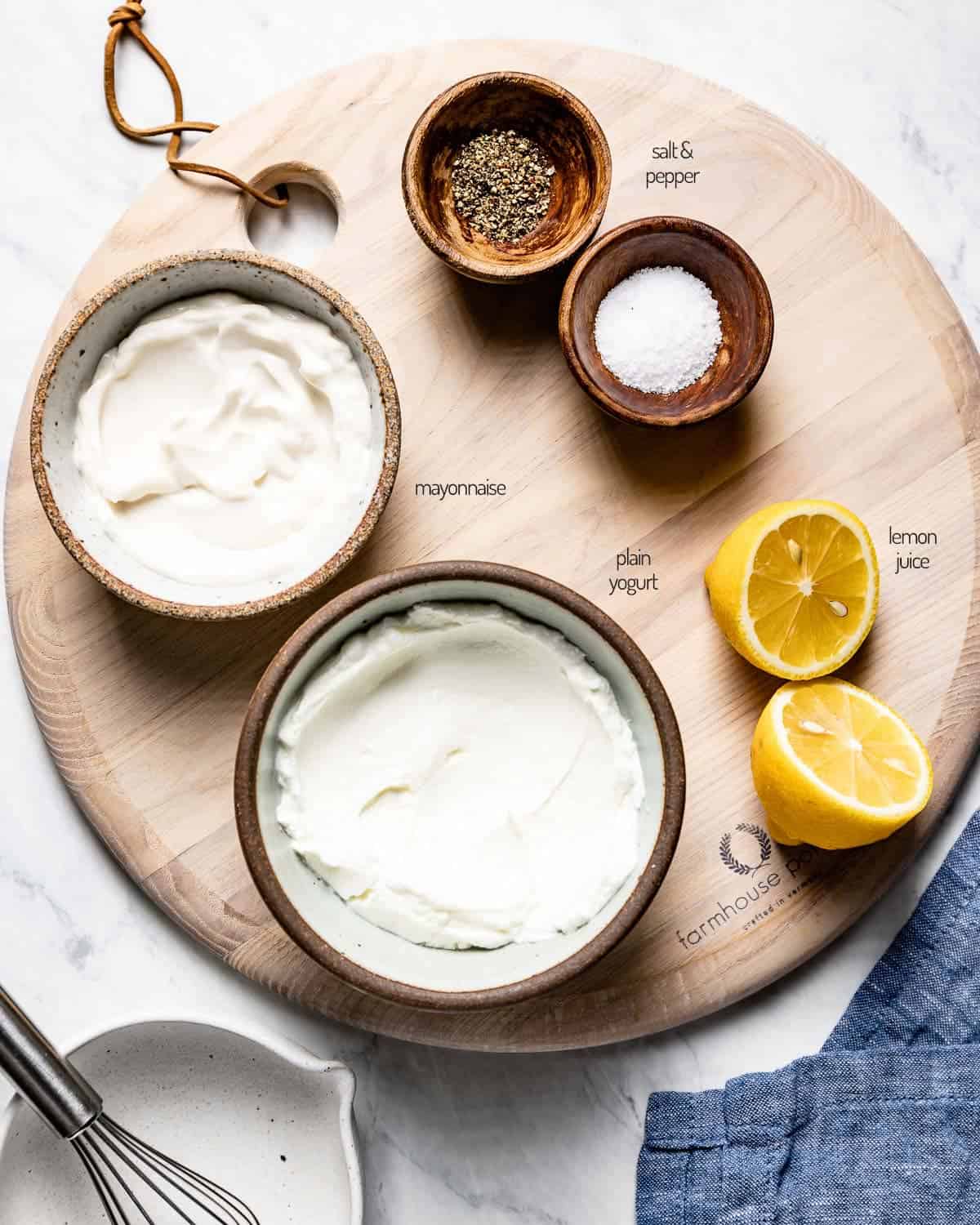 ingredients for the salad dressing