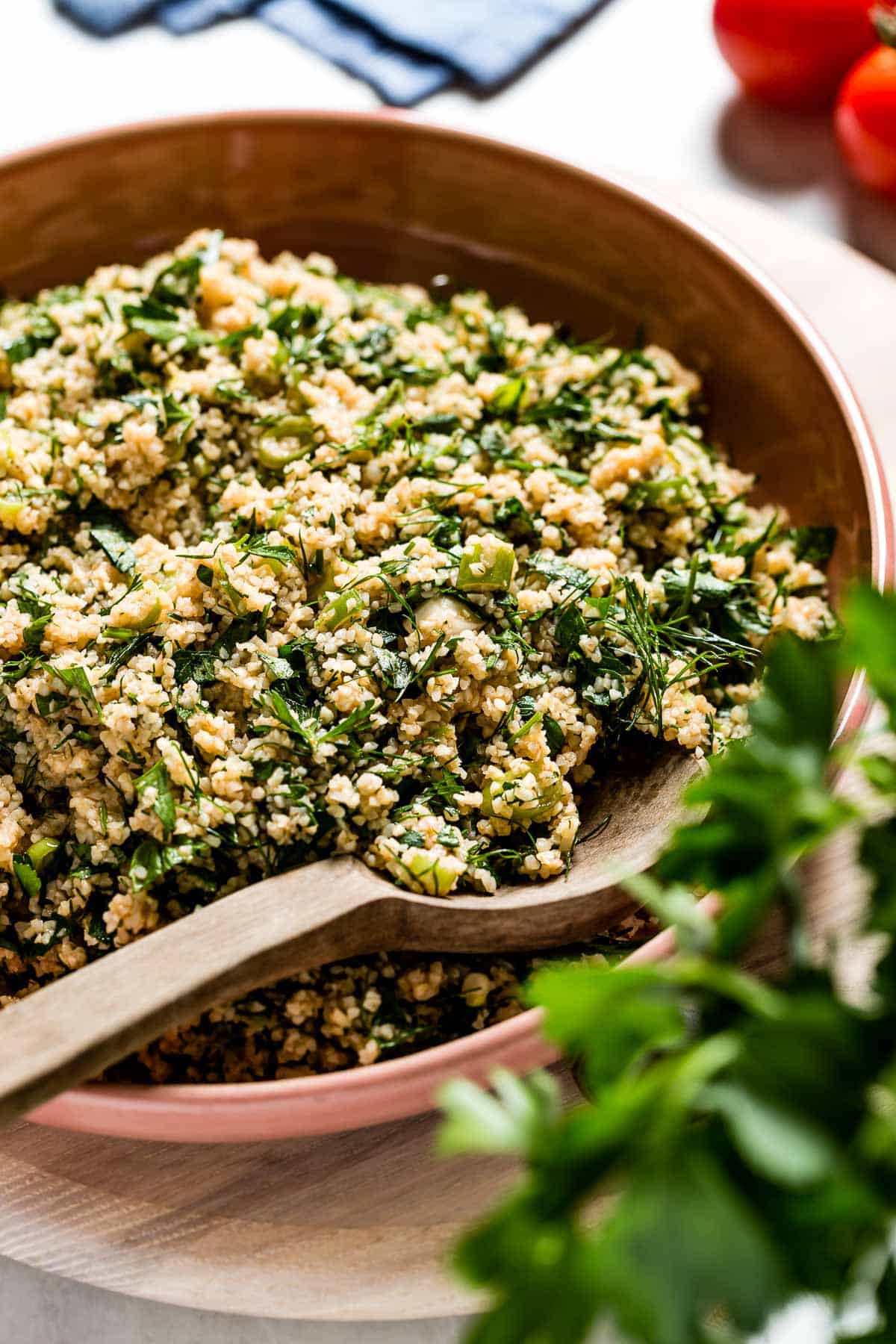 Tabouli salad as one of the spring salad ideas