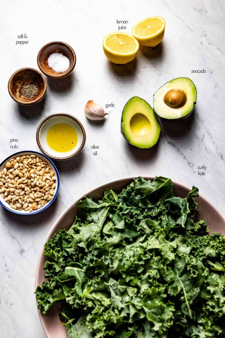 Kale Avocado Salad (Avocado Massaged Kale Salad) Foolproof Living