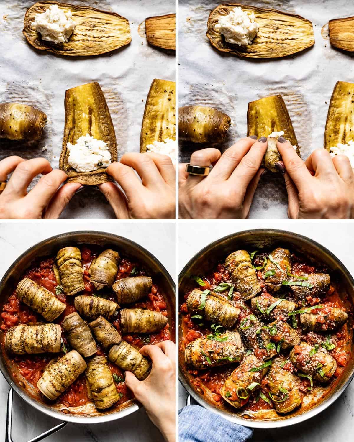 images showing how to make eggplant involtini