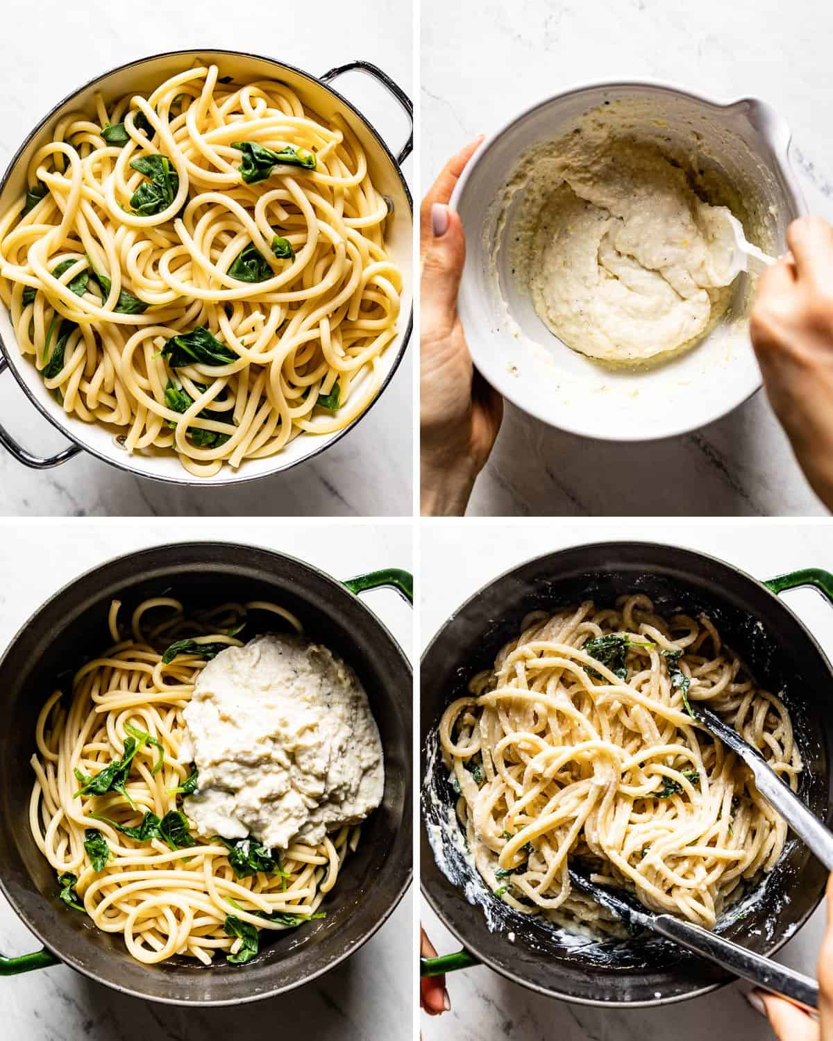 images showing how to make lemon ricotta pasta recipe