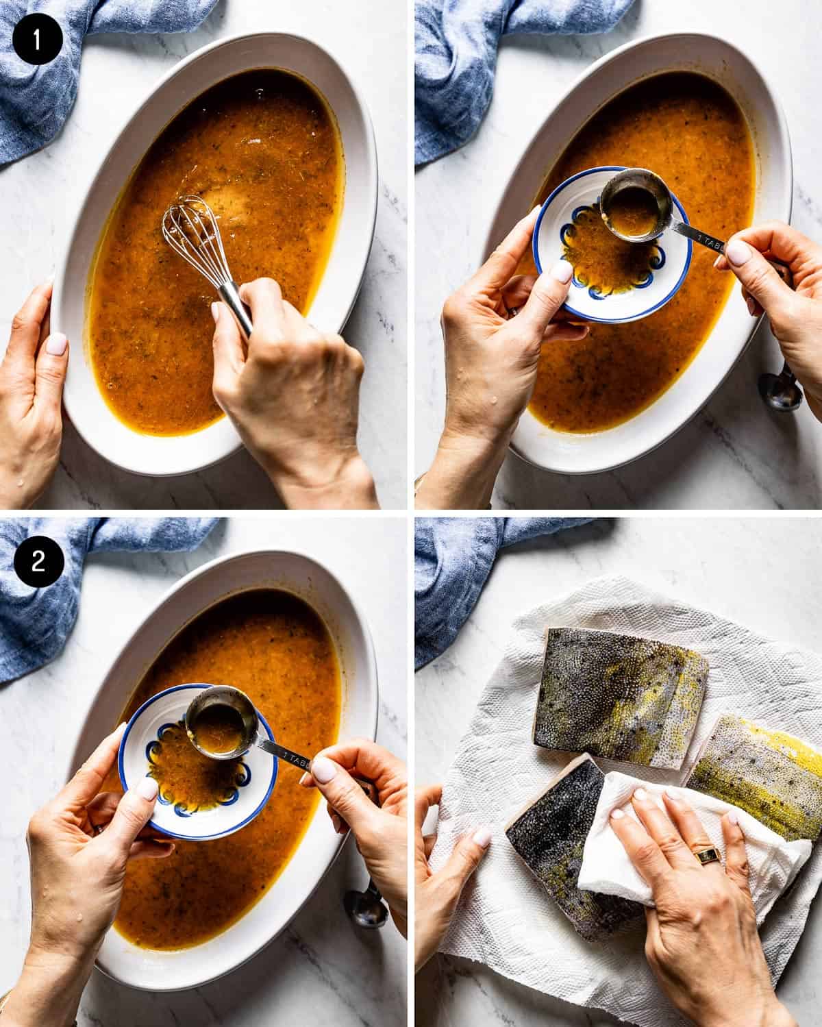a collage of images showing how to make the recipe