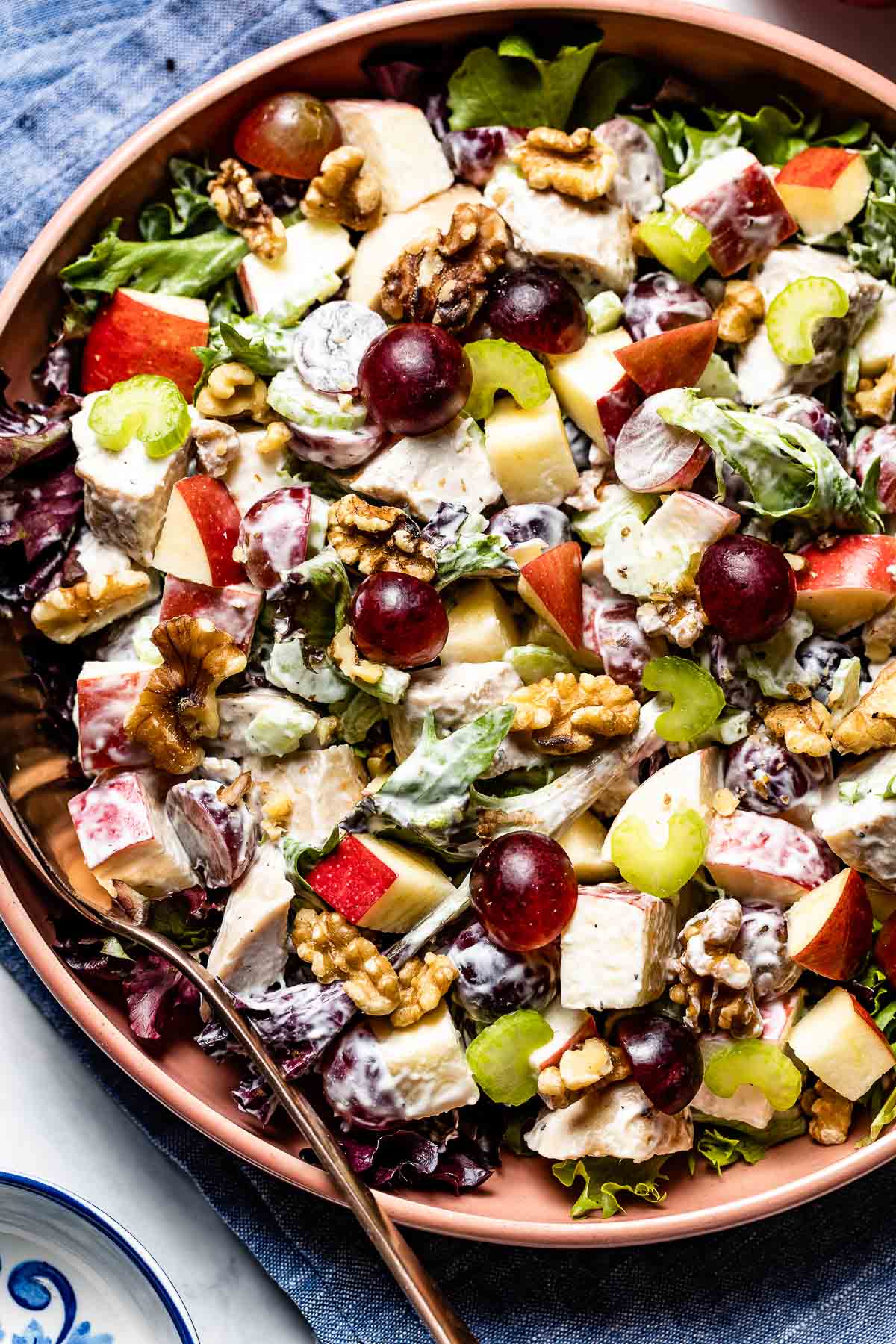 Waldorf salad in a bowl 