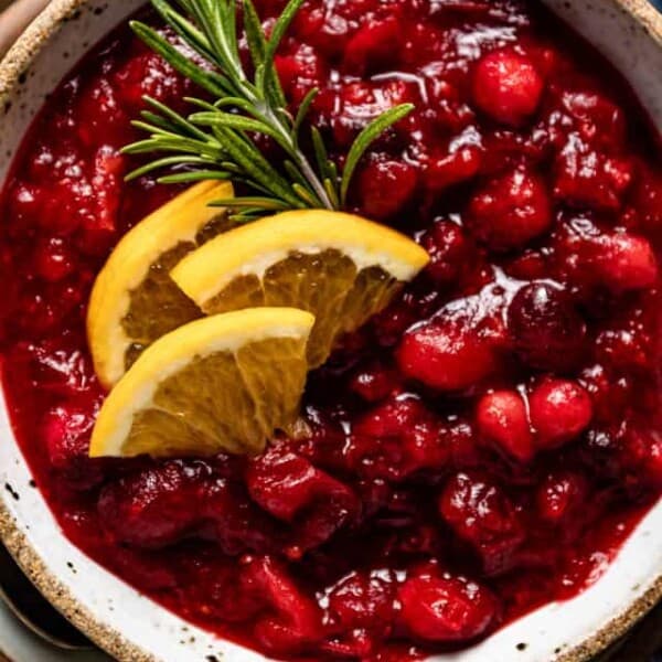 Creative cranberry sauce recipes from the top view.