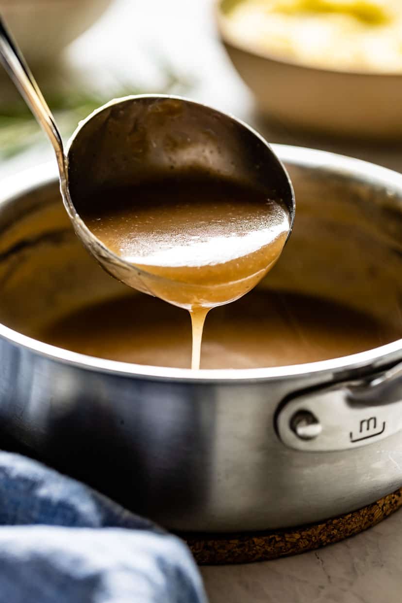 Gravy recipe - easy, from scratch, no drippings