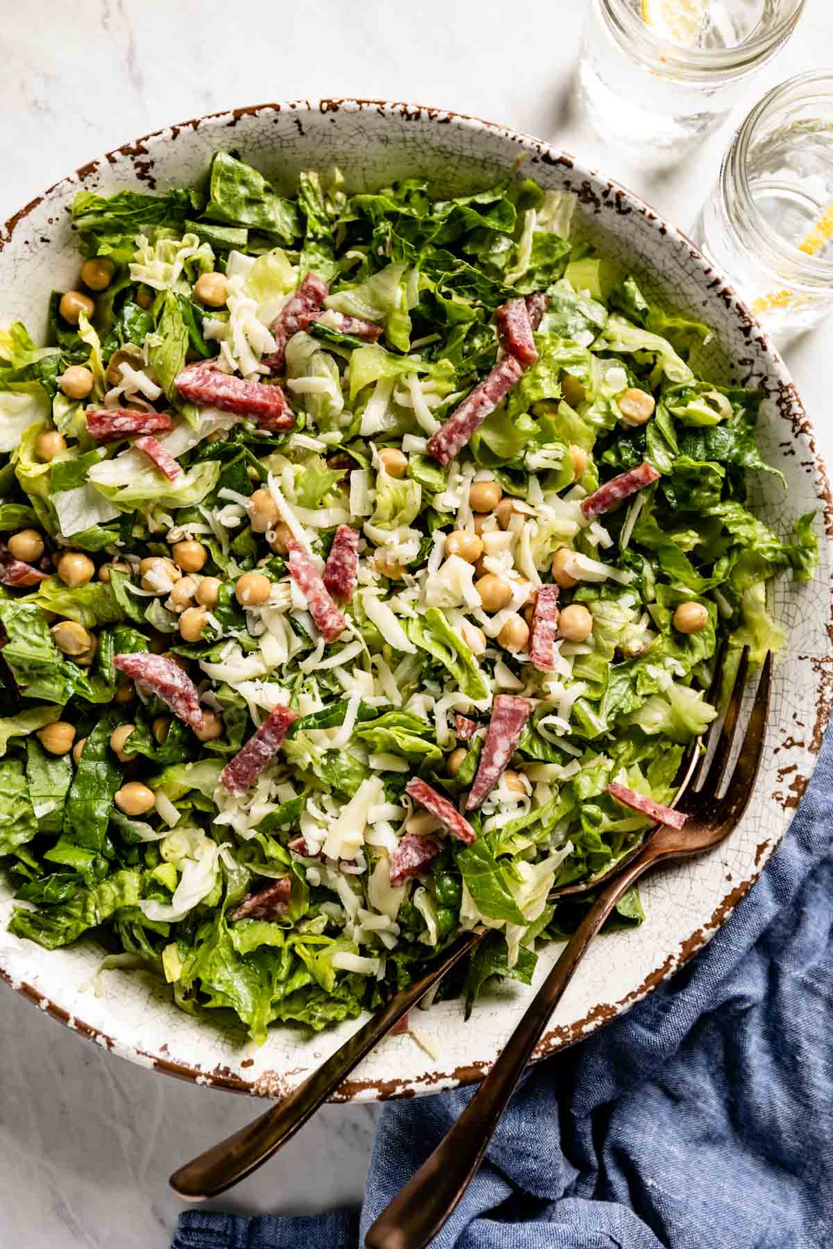 10 Minute Crazy-Good Italian Chopped Salad - Kalejunkie