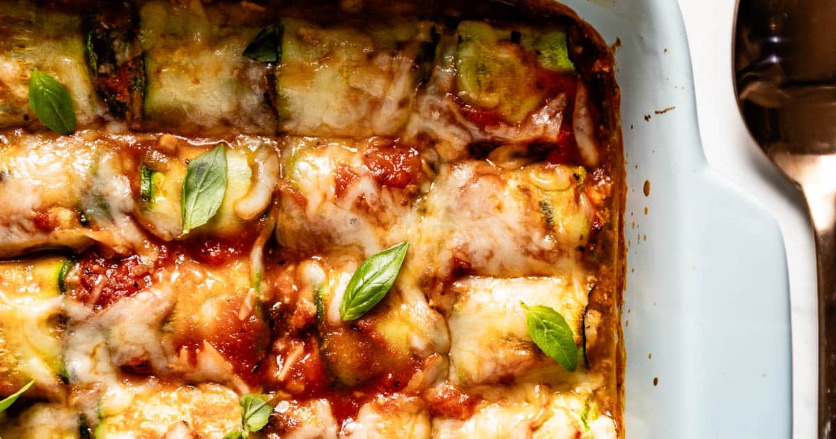 Zucchini Lasagna Rolls (Low Carb & GF Recipe) - Foolproof Living