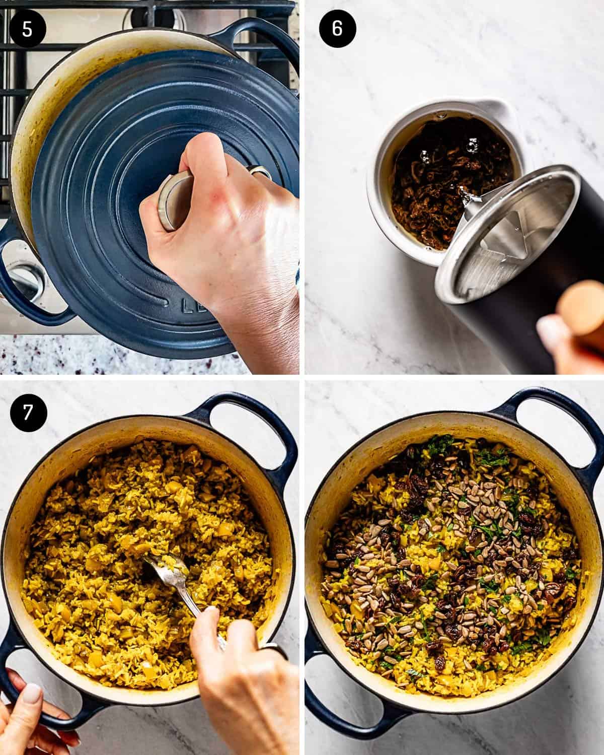 A collage of images showing how to make this recipe.