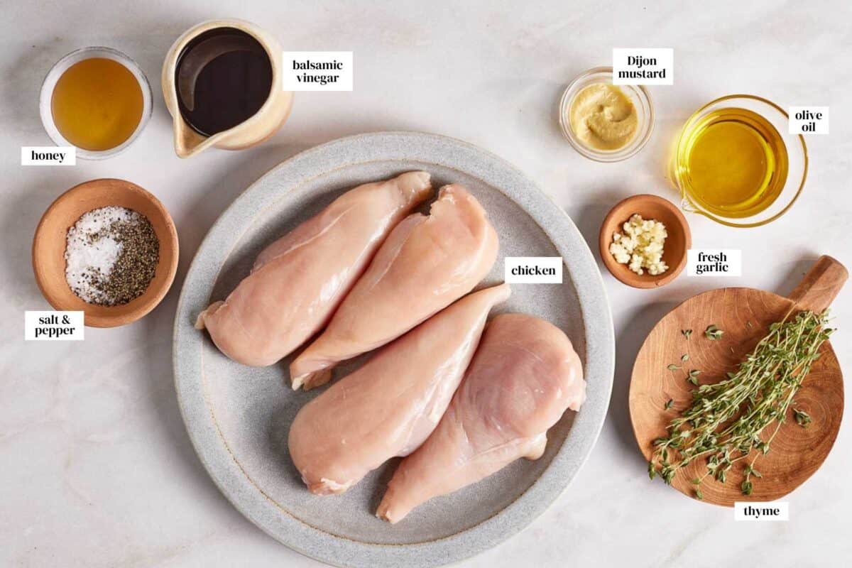 Ingredients for the recipe from the top view.