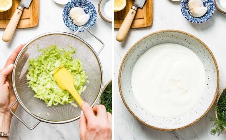 A collage of images showing how to make the recipe.