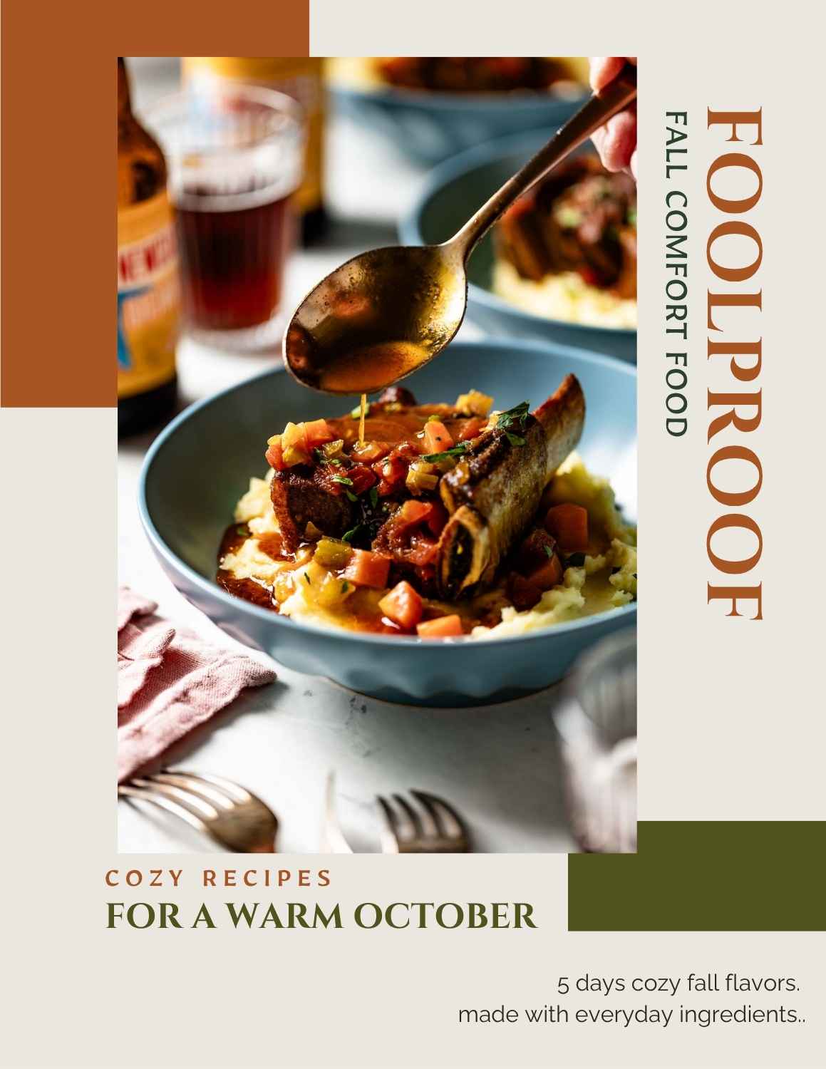 The cover page for 2026 emails with a photo of short ribs being drizzled with sauce.